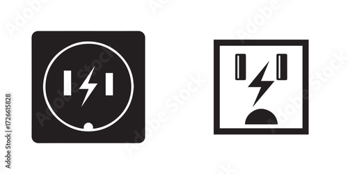 Electrical Power Outlet and Charging Symbol Set