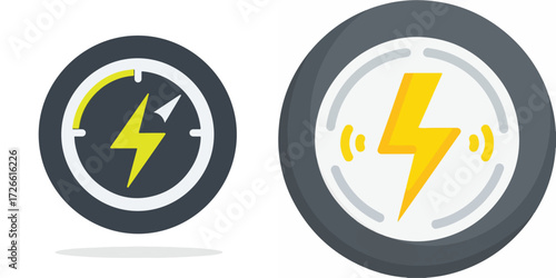 Electric Power and Energy Charging Icons