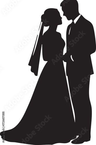 married couple silhouette