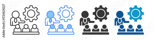 Briefing Icon Set Multiple Style Collection
