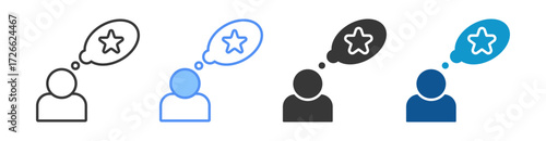 Expectation Icon Set Multiple Style Collection