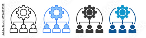 Subordinate Icon Set Multiple Style Collection