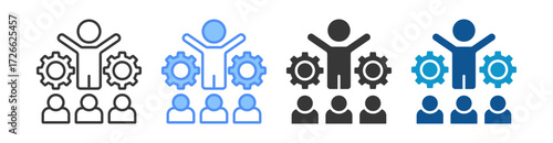 Leadership Icon Set Multiple Style Collection