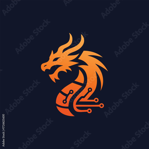 Technology abstract Logo design vector icon