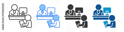 Colleague Icon Set Multiple Style Collection