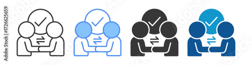 Negotiation Icon Set Multiple Style Collection