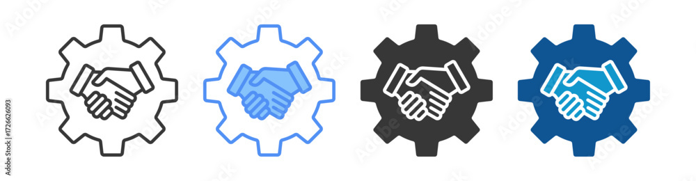 Obraz premium Collaboration Icon Set Multiple Style Collection