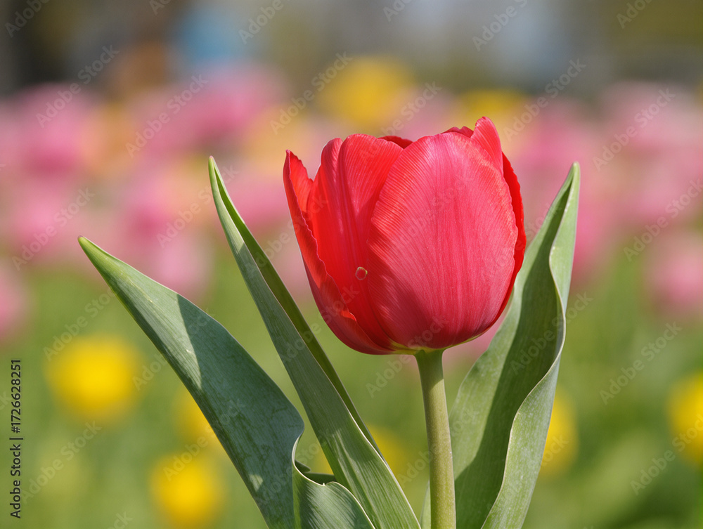 Naklejka premium tulips in the garden