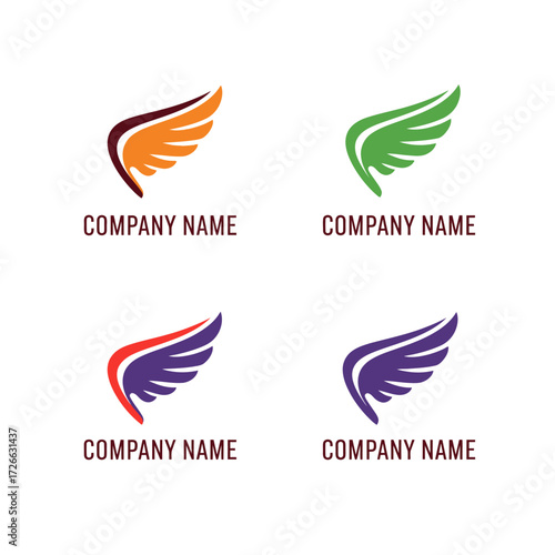 four wing logo designs.