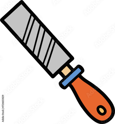 Simple Cartoon Illustration of a File Tool