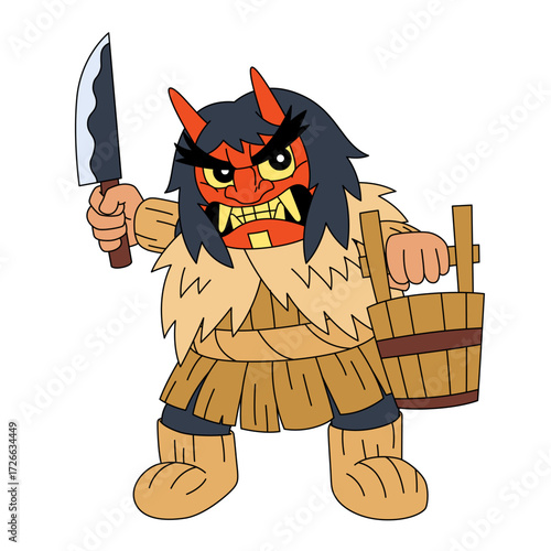 ナマハゲ イラスト 日本の伝統文化 キャラクター