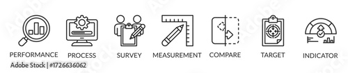 Benchmarking vector illustration concept. Idea of business development and improvement