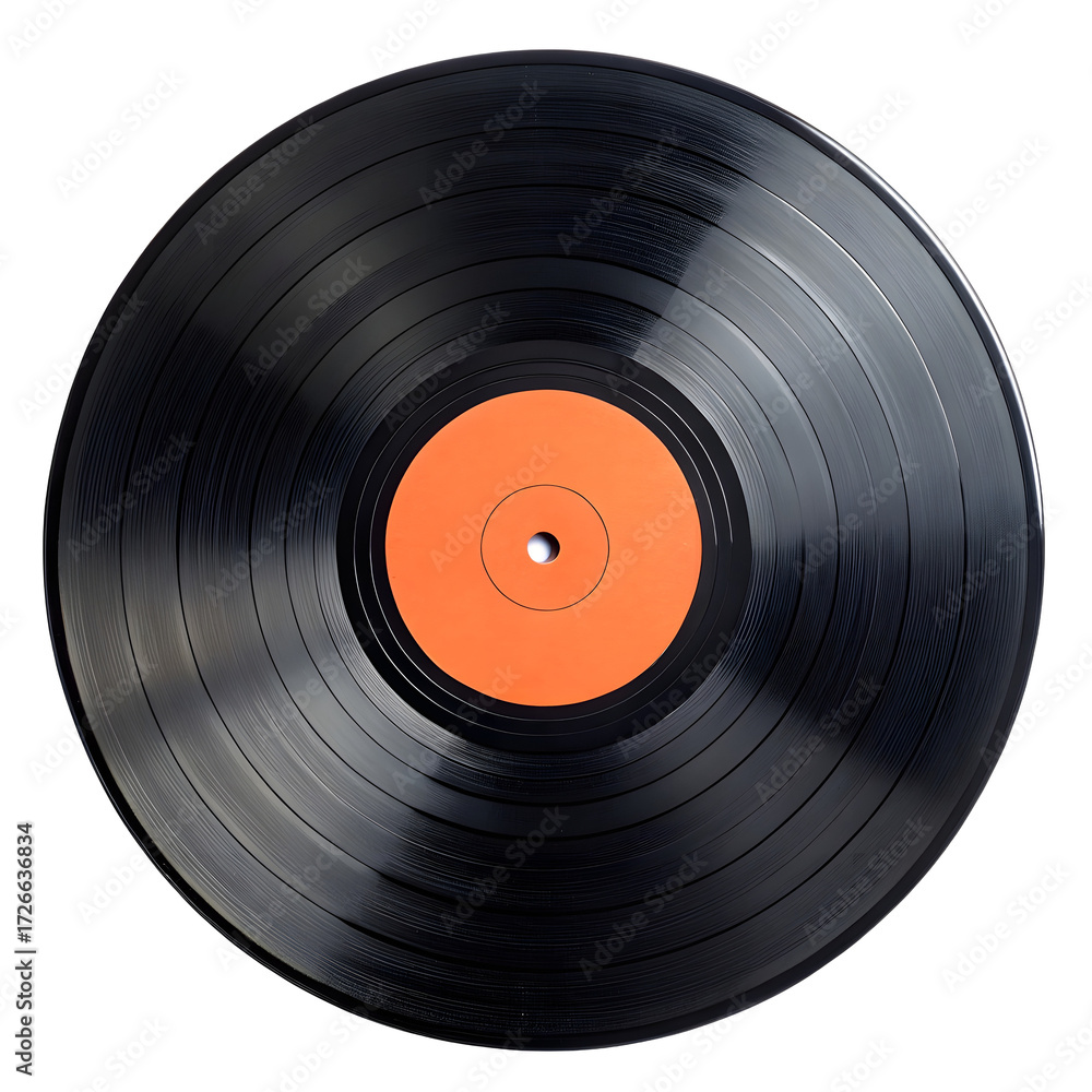 Obraz premium Vinyl record on transparent background
