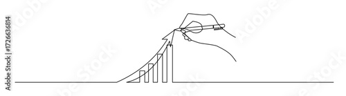 Continuous Line Drawing of Growth Graph