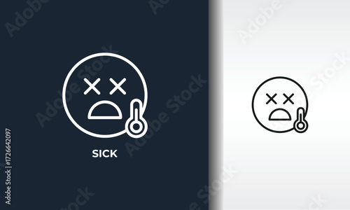 Sick Vector, Icon Or Logo Sign Isolated Symbol Illustration