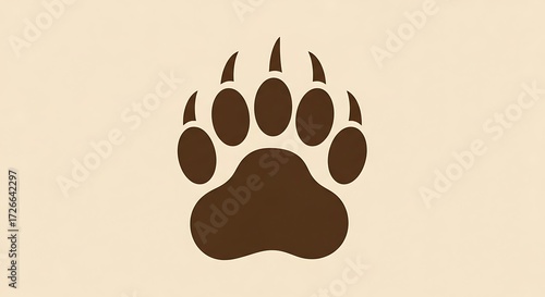 Bear Paw Print Icon.