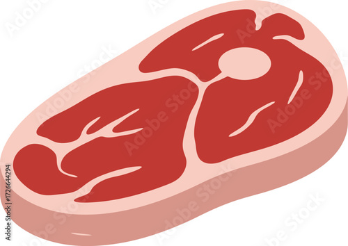 Juicy raw steak cut of meat with marbling and fat for grilling or cooking a delicious meal isolated on transparent background