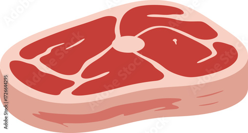Raw steak cut fresh red meat with marbling texture juicy delicious protein source for grilling cooking and healthy eating isolated on transparent background