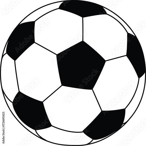 Classic black and white soccer ball design sports equipment recreation game play outdoor activity athletic fun isolated on transparent background