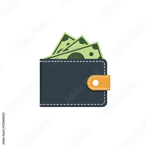 Wallet icon, icon set, cash, money, finance concept, payment symbol, wallet pictogram, flat design, budget icon, bank icon