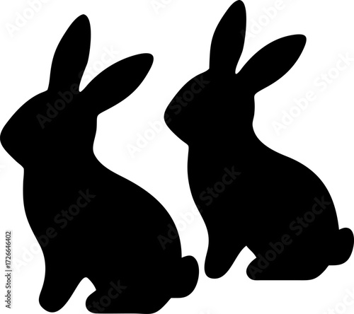rabbits silhouette