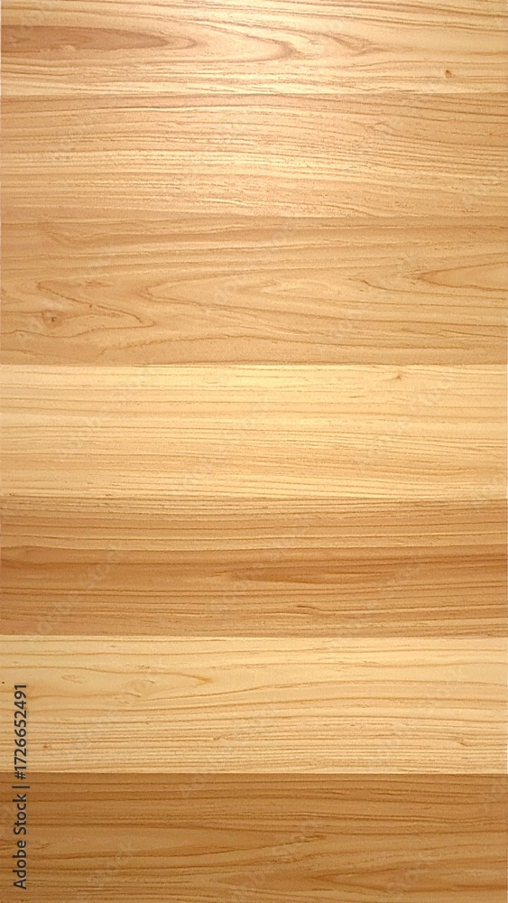 Naklejka premium Close-up view of light-beige wood planks. Parallel horizontal lines create a smooth, even texture
