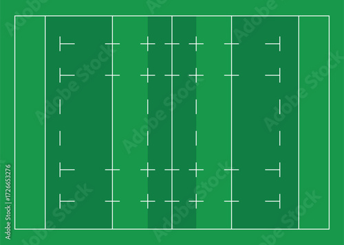 Rugby Field Strategy Board. Stock Illustration