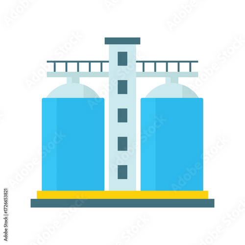 Industrial Silos for Storage and Processing.
