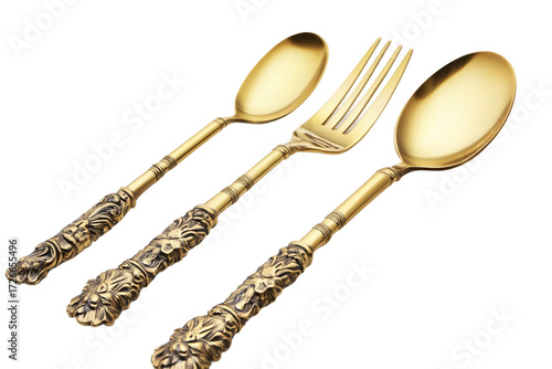 Complete Premium Cutlery Set Isolated on transparent background