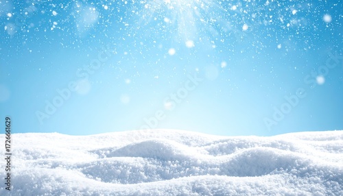 Wallpaper Mural Winter scene snow-covered landscape under a bright blue sky Torontodigital.ca