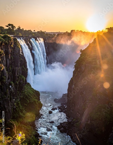 Majestic sunrise over Victoria Falls (1)