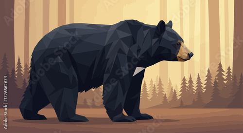 polygon illustrator vector bear