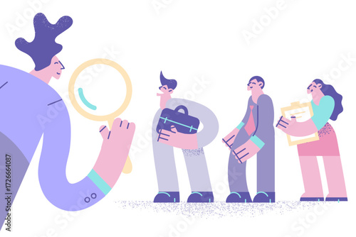 Human resources, head hunt, choosing talent for job concept