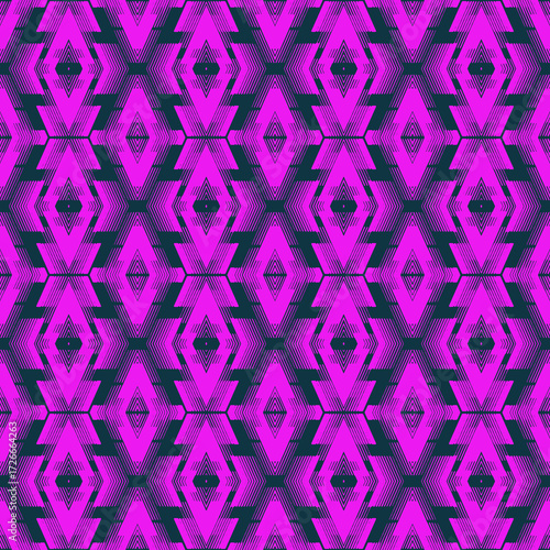 seamless pattern with purple flowers