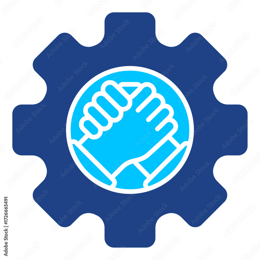 Fototapeta premium Teamwork Simple Vector Icon Collection