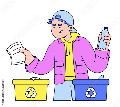Proper waste disposal and waste sorting 