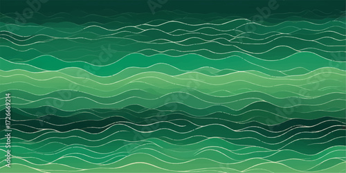Abstract seamless vector blue wave pattern background with ocean water texture illustration