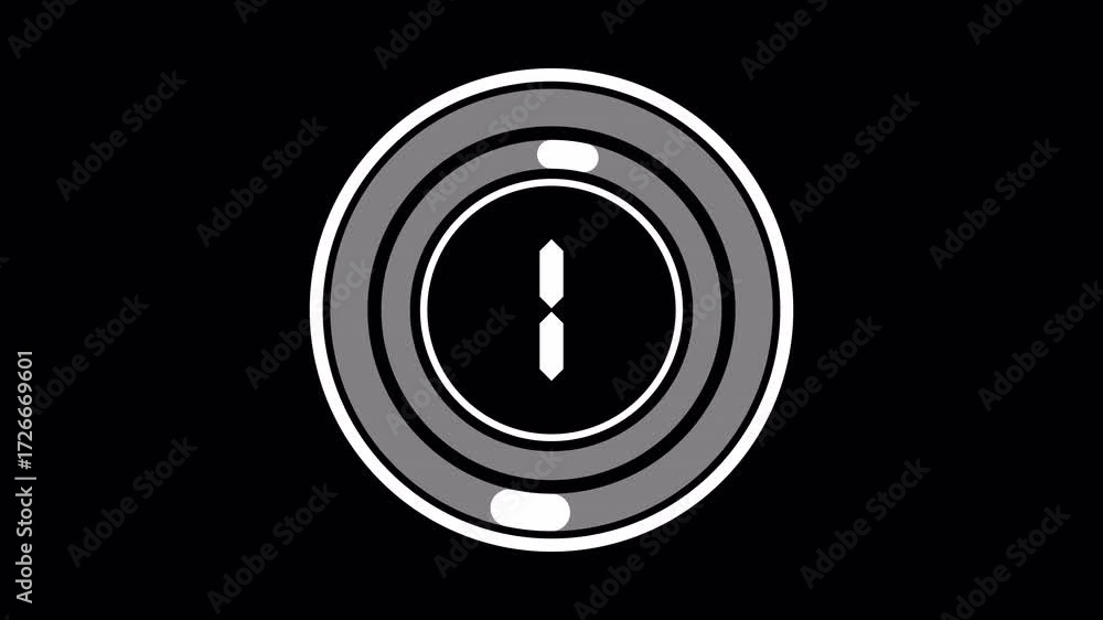 5 second countdown timer animation video with dotted circular progress ...