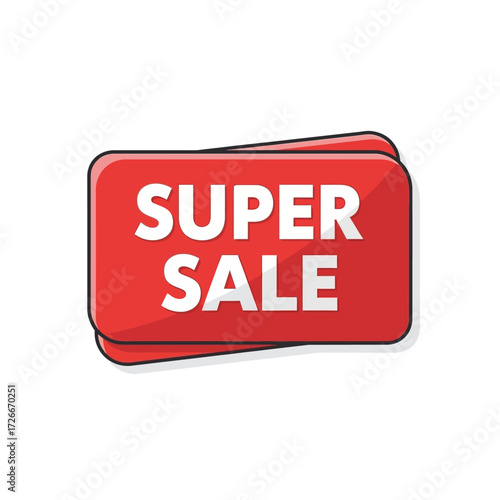 Red sale banner with the text "SALE" and "70% OFF" for promotional purposes.