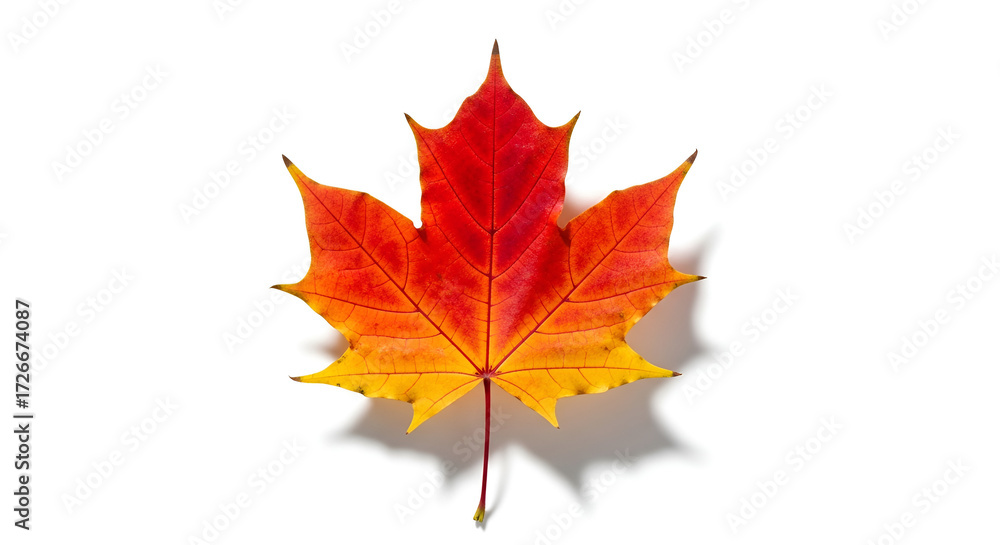 Obraz premium autumn season concept, maple leaf isolated on white background