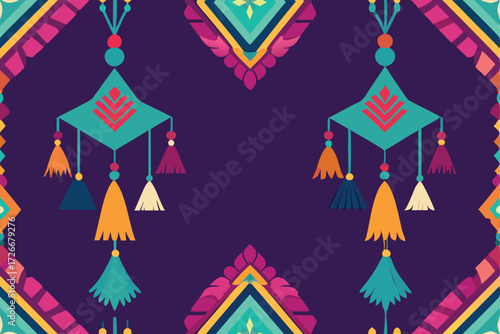 Geometric Tassel Pattern