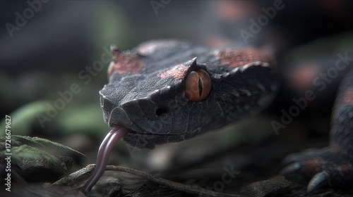 Wallpaper Mural Close Up View Of Venomous Snake Torontodigital.ca