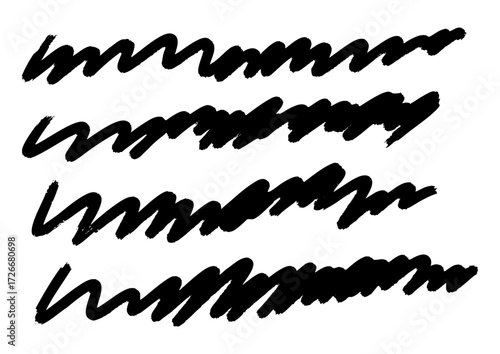 Hand-drawn scribble lines creating a rough sketch for a design element or background on a white surface