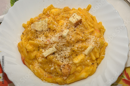 Traditional Neapolitan Pasta With Potatoes And Provola Cheese