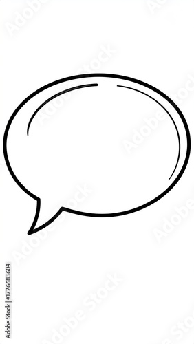 Wallpaper Mural Simple black outline of a speech bubble Torontodigital.ca