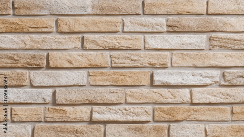 Fototapeta premium Textured brick pattern with varied earthy tones. AI generated