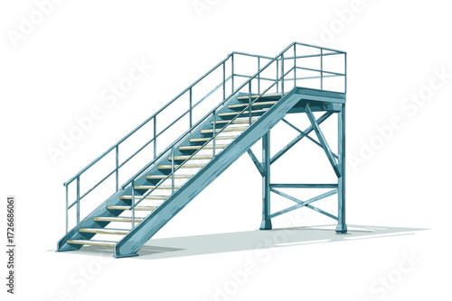 catwalk stairs star hollywood isolated