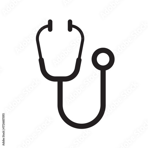 Editable Stethoscope Line Icon