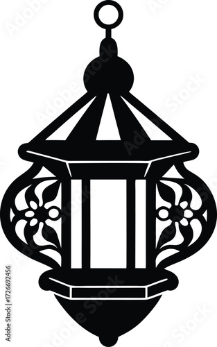 Vintage lantern shaped like a bird and house decoration
