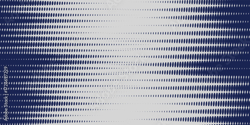 Abstract halftone wave dots background. Futuristic twisted grunge pattern, dots, circles. Vector modern optical pop art texture